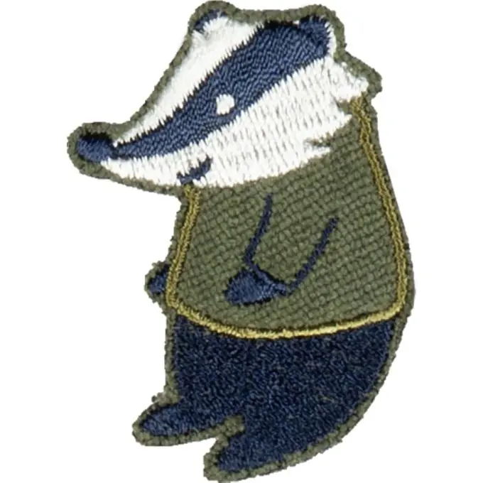 Preiswert Schwarz-weißes Tiermuster: Reparatur-Applikation für Kleidung und Accessoires