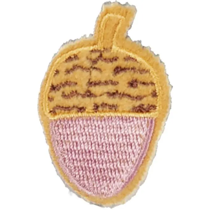 Schöne Reparatur und Anpassung von Kleidung und Accessoires – Orange Natur-Print Applikation Geprüft