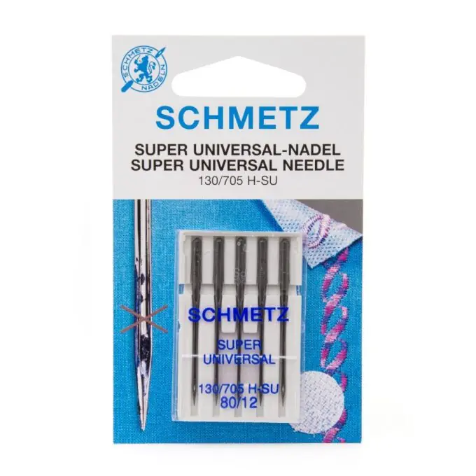 Schnäppchen Schmetz Super Universal Nadeln – Antihaftbeschichtung, große Öhr, geeignet für anspruchsvolle Materialien