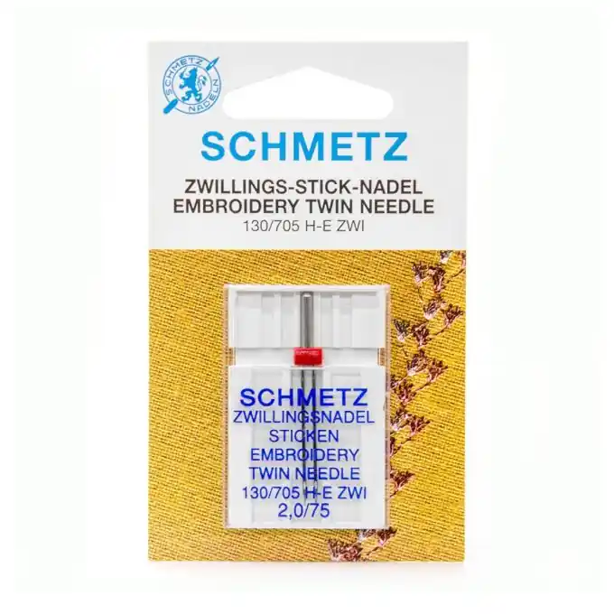 Doppelnadeln Schmetz Sticken 130/705 H-E ZWI 2,0 Beliebt