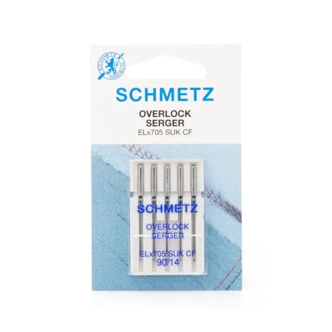Neue Ware Schmetz Overlock-Nadeln mit Chrom-Finish in Größe 90