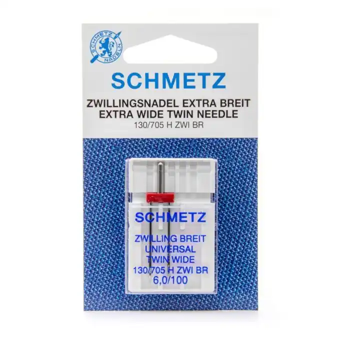 Schmetz Doppelnadel 130/705 H ZWI NE 6,0mm, grau Hochwertig