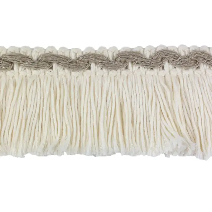 Zweifarbiges Fransenband in Ecru, 40 mm breit Finale Aktion