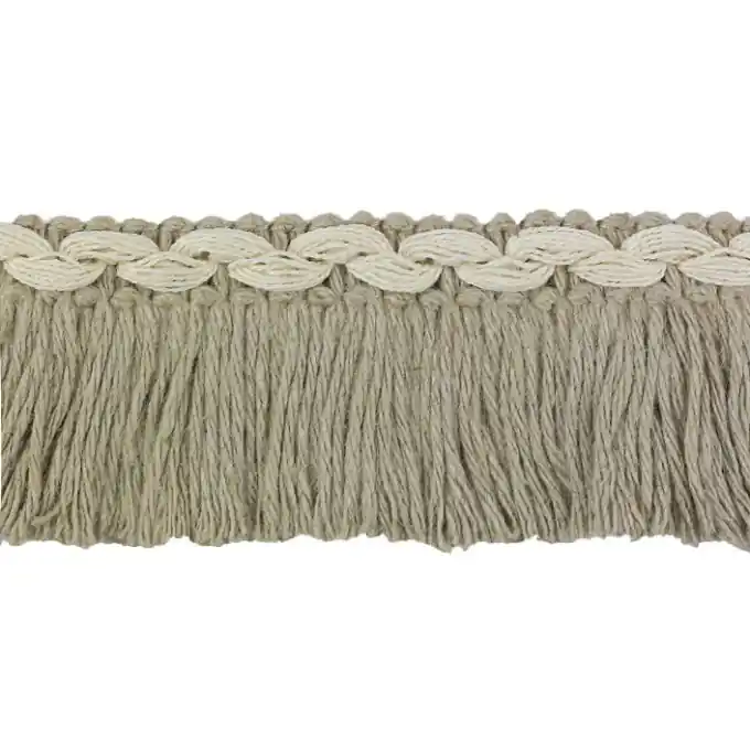 Jetzt Zugreifen Zweifarbiges Fransenband in Naturfarben, 40mm breit