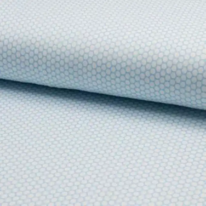 Popeline Baumwolle Wabenmuster Himmelblau Gratis Versand