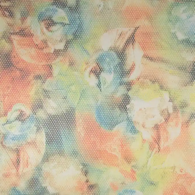 Expressversand Jersey-Mesh-Stoff mit mehrfarbigen Blumenmuster