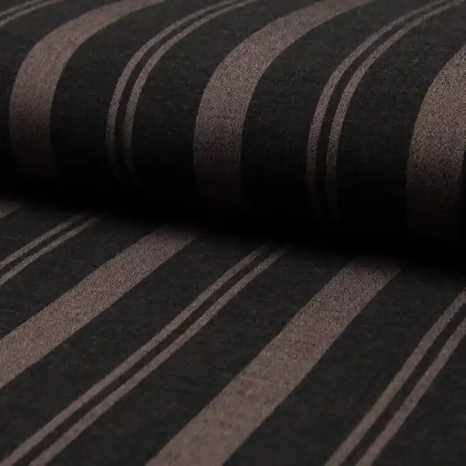 Aktuell Viskosegewebe große schwarze und altrosa Streifen