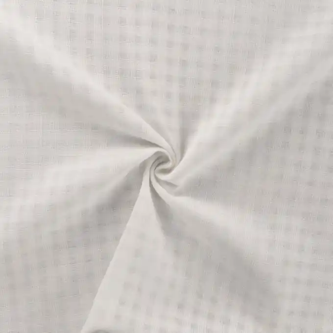 Jetzt Kaufen Gewebter Stoff in weißem Karomuster