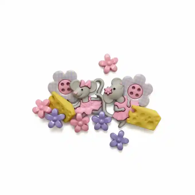 Beutel mit niedlichen Maus-Knöpfen Geprüft