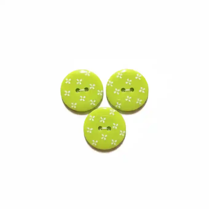 3-Knopf-Set mit 2 Löchern, 25 mm, grün Blumen Direkt Vom Hersteller