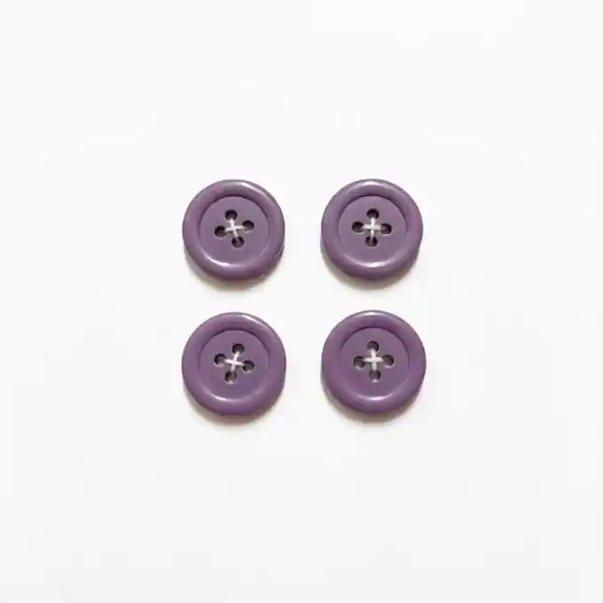 Neue Ware Vier-Knopf-Set, einfarbig, 18 mm, Pflaume