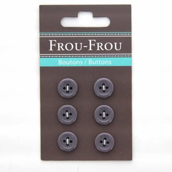 Limited Edition 6-Knopf-Set, einfarbig, 12 mm, violett