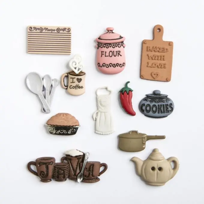 Beutel mit Küchen-Themen-Fantasieknöpfen Bestpreis