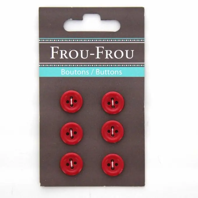 Abverkauf 6-Knopf-Set, einfarbig, 12 mm, leuchtend rot