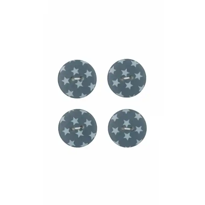 Sonderangebot 4er Set Knöpfe Sternblau-Grau-Set 18 mm