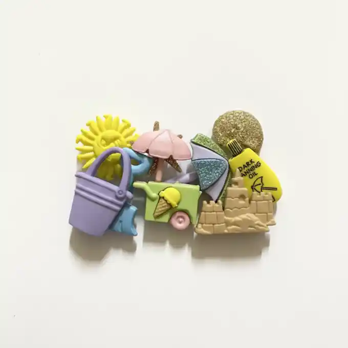 Beutel mit Strand-Themen-Knopfdekoration Sale