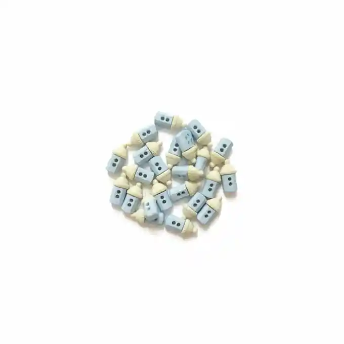 Beutel Knöpfe Fläschchen blau Must-Have