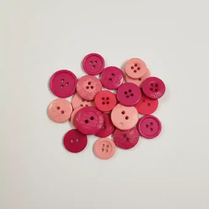 Beutel Knöpfe rosa Schnäppchen