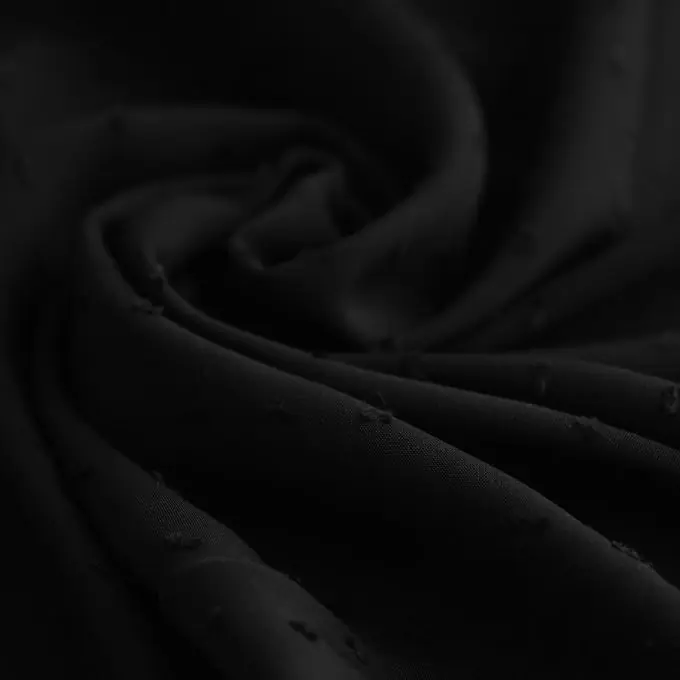 Mega-Angebot Stoff aus ökologischer Viskose-Popeline, Dobby schwarz