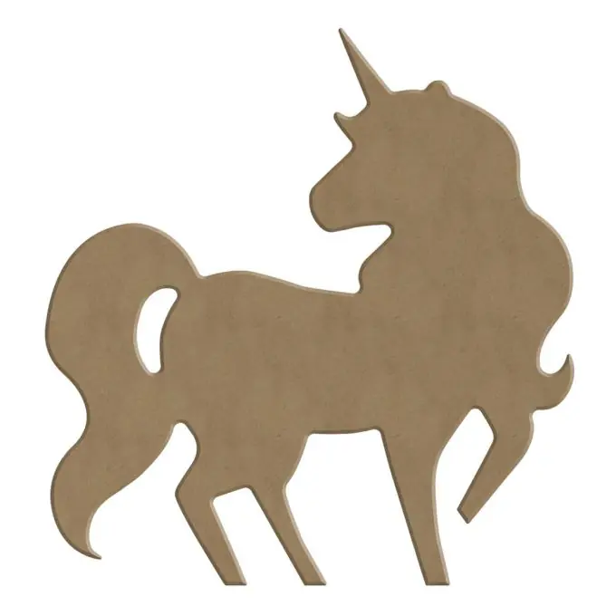 Naturverbundene Einhorn-Holzdekoration für Kinderzimmer und Geburtstage Preiswert