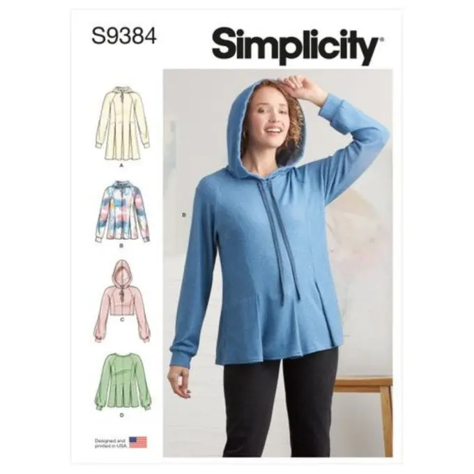 Simplicity Sweatshirts mit Falten – Mittelschwer – Größe 44-52 Abverkauf