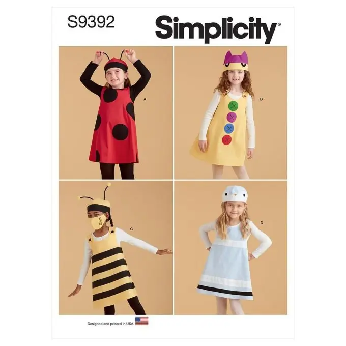 Simplicity Schnittmuster A-Linien-Pullover zum Buchcharakter-Kostüm Neue Kollektion