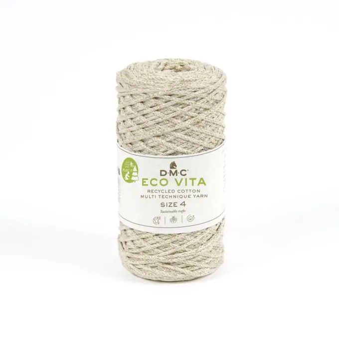 Recyceltes Baumwollgarn – 4mm dick, beige Begrenztes Angebot