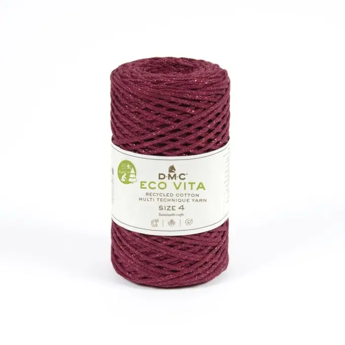 Recyceltes Baumwollgarn Nova Vita – 4mm Bordeaux Top-Seller