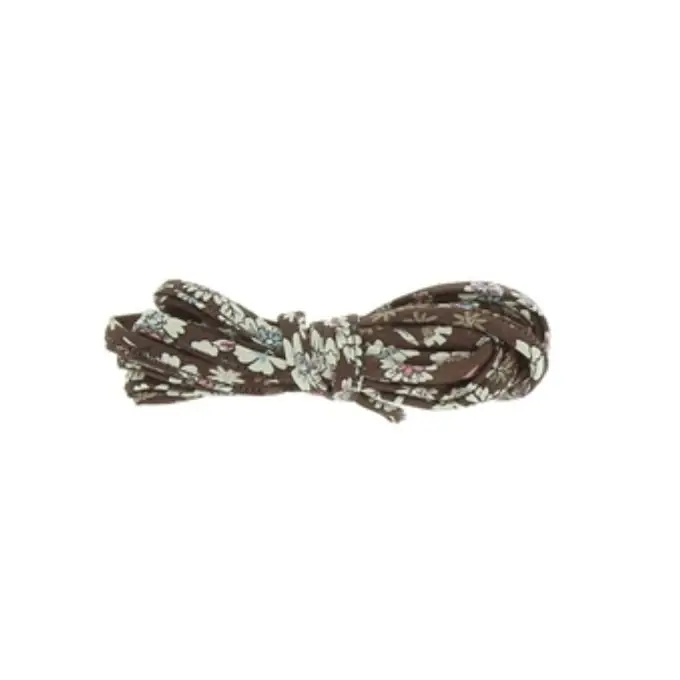 Stoffstreifen zum Aufbügeln Blumen braun Zertifiziert