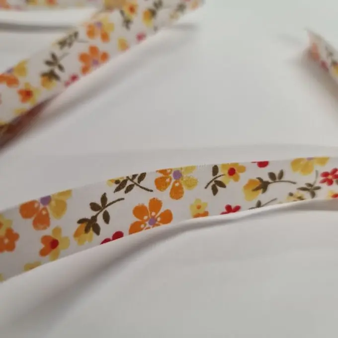 Stoffstreifen 1,5cm x 2m Blumen aufbügelbar Aktuell