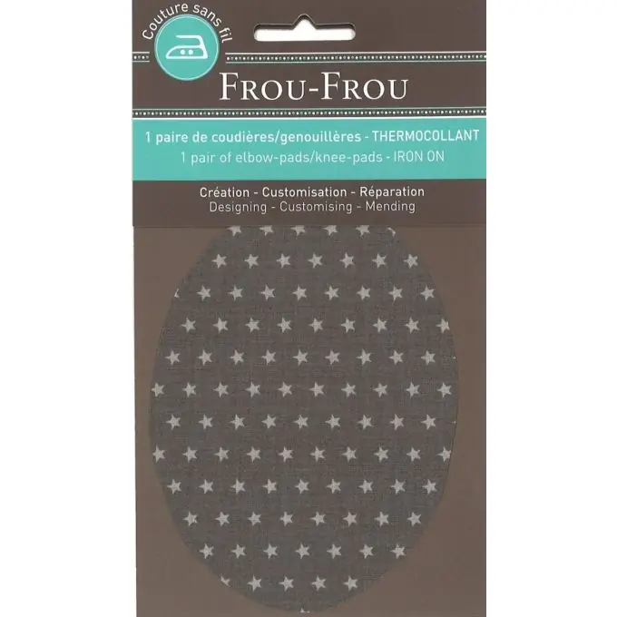 Top-Preis Ellenbogen- und Kniepatch 7,4 x 9,6 cm Sterne taupe