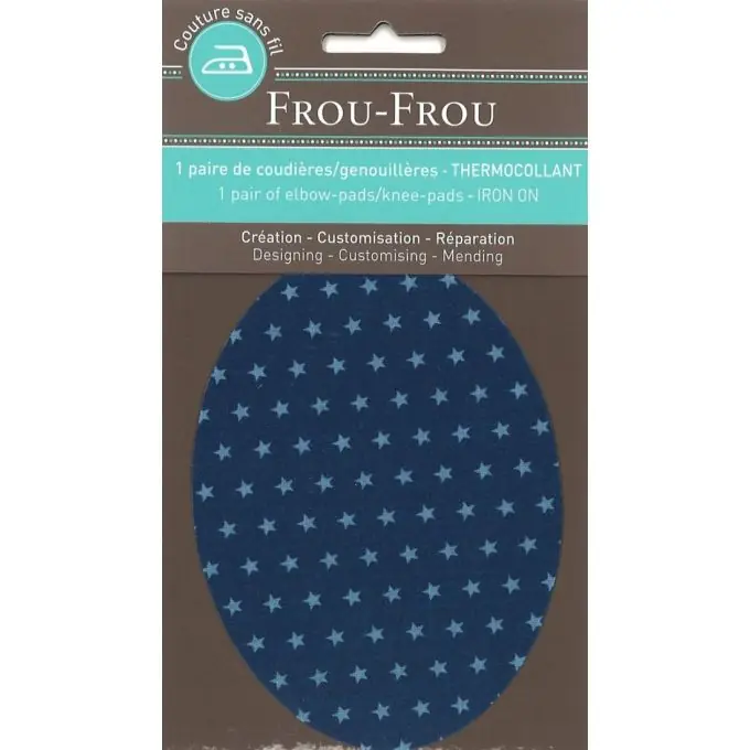 Neu Knie-/Ellenbogen-Patch mit intensiv blauen Sternen