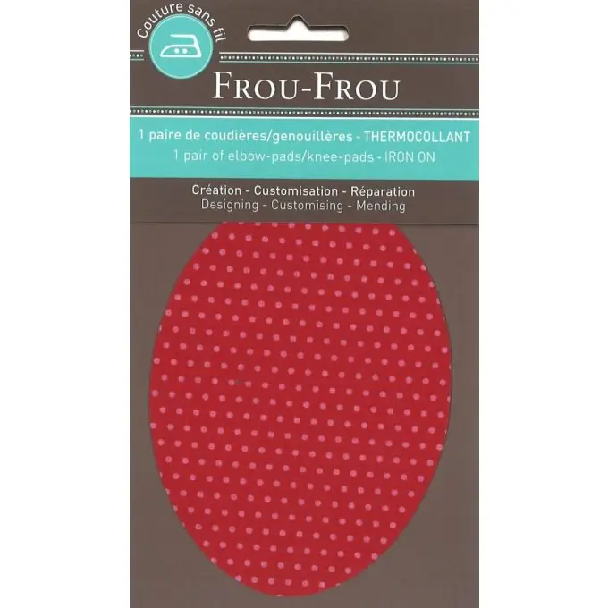 Super-Preis Knie-/Ellenbogen-Patch mit roten Punkten, 7,4 x 9,6 cm
