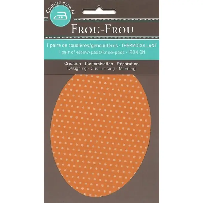 Ellenbogen- und Kniepatch Punkte orange 7,4 x 9,6 cm Mengenrabatt