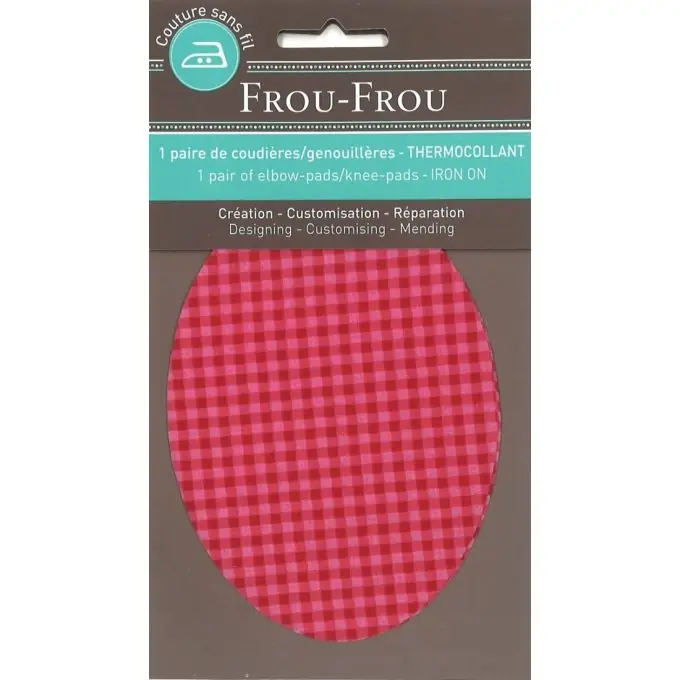 Kniepatch / EllenbogenpatchVichy Rot 7,4 x 9,6 cm zum Aufbügeln Wochenendangebot