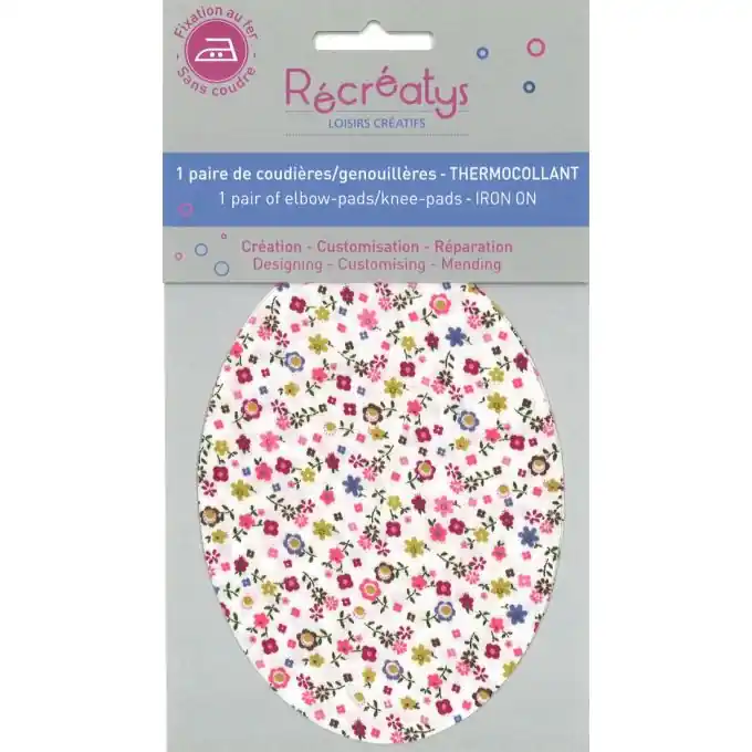 Expressversand Ellenbogen/Knie Blumen-Patch in Altrosa