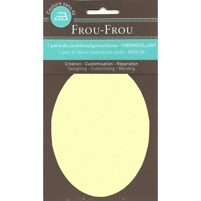 Knie-/Ellenbogen-Patch 8×12,1cm einfarbig gelb Neue Ware