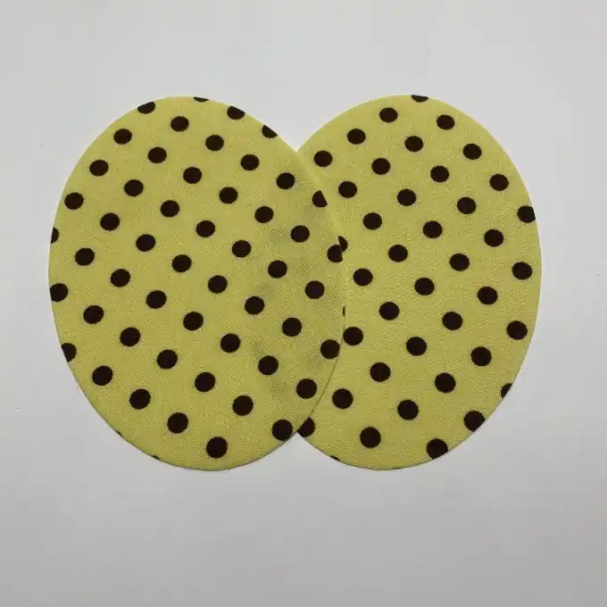 Neu Knie-/Ellenbogen-Patch gelb mit braunen Punkten