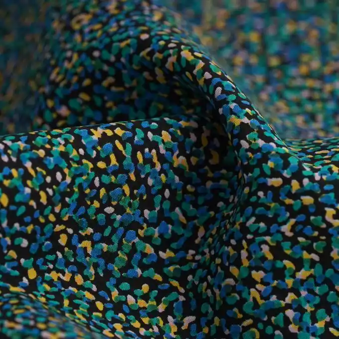 Online Kaufen Popeline Viskose Ecrovero bunt schwarz