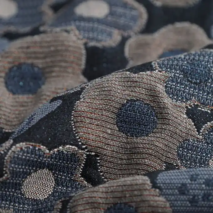 Jacquard recycelt Blumen rosa glänzend Heute Kaufen