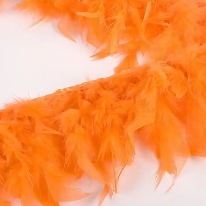 Schneller Versand Mini-Boa-Federnband aus kleinen Entenfedern, orange