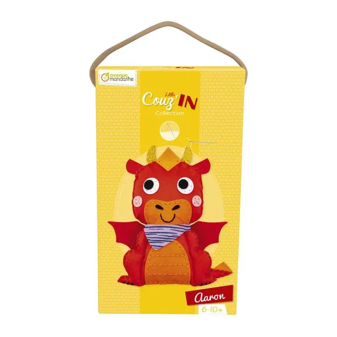 Limited Edition DIY-Set für 20 cm großen Drachenplüschtier mit kindersicherer Nadel.