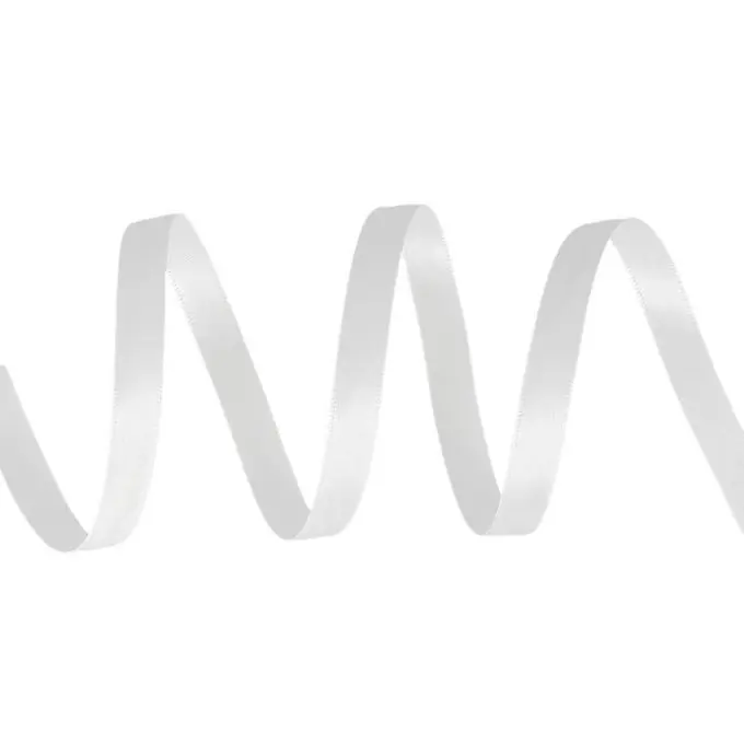 Doppelseitiges Satinband mit OEKO-TEX-Zertifikat in Ecru Garantierte Lieferung