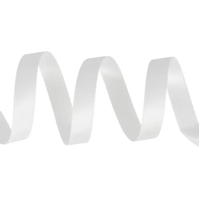 Doppelseitiges Satinband 15 mm Ecru Super-Preis