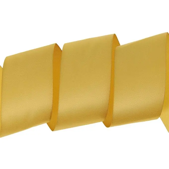 Doppelseitiges Satinband 50 mm gold Meistverkauft