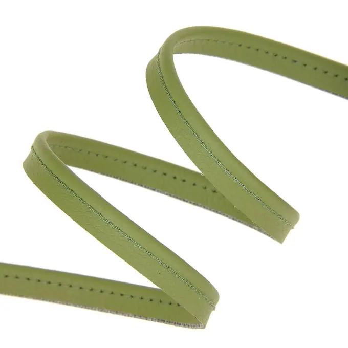 Top-Qualität Paspel Kunstleder Khaki