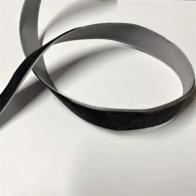 Neue Kollektion Samtband 16 mm Dunkelgrau