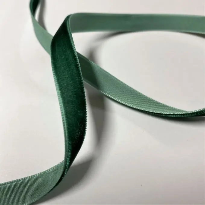 Samtband 9 mm dunkelgrün Sonderangebot