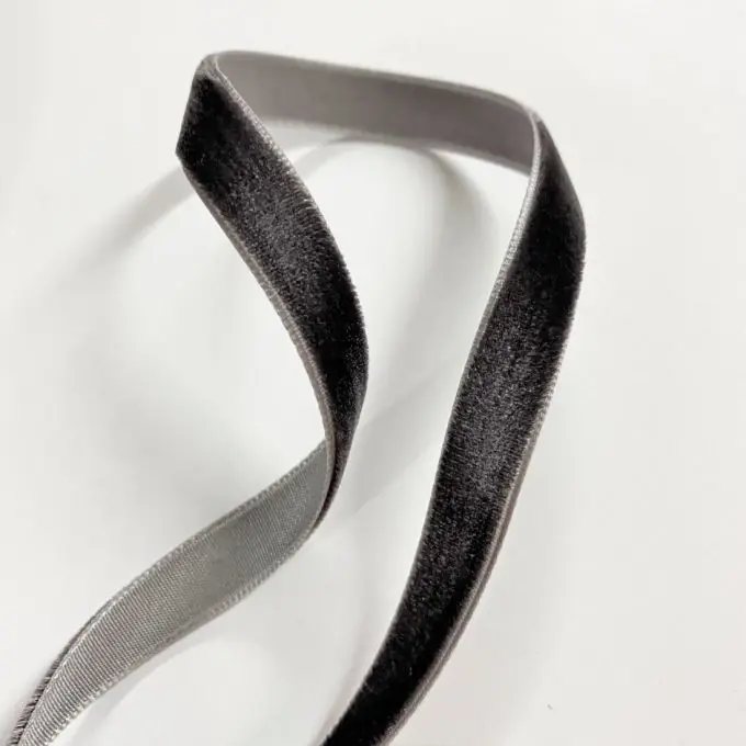 Samtband 9 mm dunkelgrau Rabatt