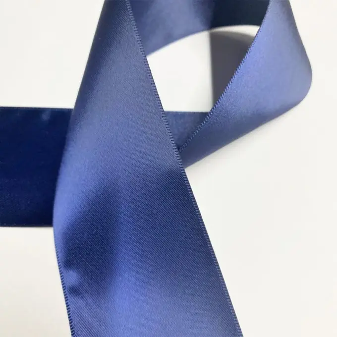 Sichere Zahlung Satinband 50 mm Marineblau